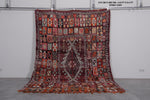 Colorful Boujaad Moroccan Rug - 6.8 x 9.4 Feet Vintage Handmade Carpet