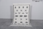 Small flatwoven berber handmade Moroccan rug , 3.2 FT X 4.9 FT