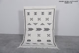 Small flatwoven berber handmade Moroccan rug , 3.2 FT X 4.9 FT