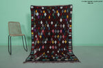 Vintage Colorful Handmade Berber Rug – 3.6 x 5.5 ft | Authentic Moroccan Carpet