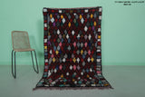Vintage Colorful Handmade Berber Rug – 3.6 x 5.5 ft | Authentic Moroccan Carpet