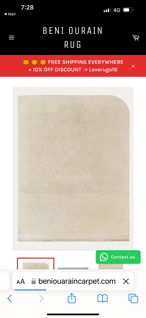 Handmade wool rug 5x10