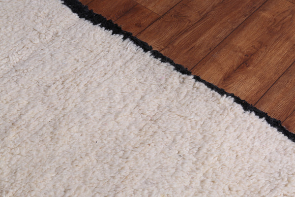 Moroccan rug cream with black border - Custom rug