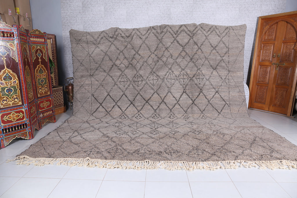 Gray Moroccan rug - Berber Rug Carpet - Custom Rug