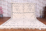 All Wool Custom White moroccan rug