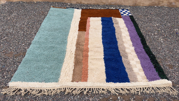 Moroccan geometric rug - Handmade berber - 7.9 FT X 9.8 FT