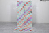 handmade colorful berber Moroccan rug - 2.9 FT X 7.5 FT