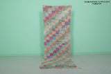 Handmade Berber Colorful Moroccan Rug | 2.7 FT X 7.5 FT