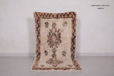 Authentic Beni Ourain Berber Carpet - Handmade Moroccan Rug 5.8 FT X 2.9 FT | Traditional Tribal Design