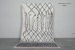 Beni Ourain Rug 4.7 x 7.9 ft Handmade Moroccan Wool Carpet