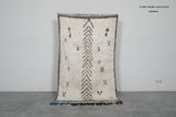 Handmade All Wool Rug 3.8 x 6.5 ft Moroccan Berber Carpet