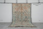 Vintage Moroccan Rug 6.3 FT X 9.7 FT Berber Rug