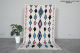 Colorful Moroccan rug 4.6 FT × 7.6 FT