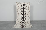 Moroccan Wool Rug 2.6 x 5.9 FT Handmade Berber Runner