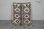 Vintage Moroccan Rug | 3.8 FT X 5.6 FT Colorful Diamond Patterns