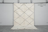 Beni Ourain Rug 5.5 x 8.2 ft Handwoven Moroccan Wool Carpet