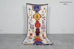 Moroccan Rug 3.6 x 9.3 ft Azilal Style Handmade Wool Rug