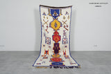 Moroccan Rug 3.6 x 9.3 ft Azilal Style Handmade Wool Rug