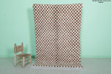 Handmade Moroccan Berber Checkered Rug – 4.5 x 6.5 Feet