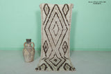 Handmade Moroccan Berber Rug – 2.1 x 5.8 ft Tribal Diamond Pattern