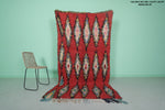 Moroccan Rug - Bold Red Berber Rug with Diamond Design | 4.4 x 8.5 ft