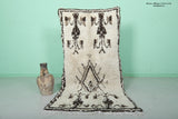 Handmade Moroccan Berber Rug – 3.2 x 6.1 ft with Classic Tribal Design