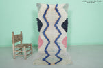 Moroccan Rug - Abstract Wavy Patterned Berber Shag Rug | 2.6 x 6.2 ft