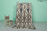 Handwoven Moroccan Berber Rug - Traditional Diamond Pattern