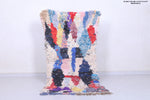 Vibrant Moroccan Berber Rug 2.5 X 5.4 Feet - Abstract Multicolor Design