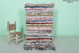 Handmade Moroccan Berber Rag Rug - Colorful Striped Shag Design