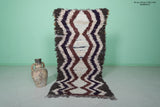 Handwoven Moroccan Berber Rug – 2.7 x 5.7 ft Zigzag Pattern Shag