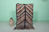 Handmade Moroccan Berber Rug – 2.7 x 5.2 ft Chevron Patterned Shag