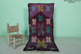 Vibrant Moroccan Berber Rug 2.7 X 6.1 Feet - Handmade Floral Motif