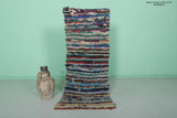 Colorful Striped Moroccan Berber Rug – 2.2 x 5.7 ft