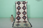 Handmade Moroccan Berber Rug – 2.7 x 6.4 ft with Diamond Motifs