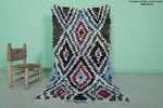 Handmade Moroccan Berber Rug 3.3 X 5.8 Feet - Bold Diamond Pattern