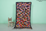 Handwoven Moroccan Berber Rug - Colorful Triangle Pattern