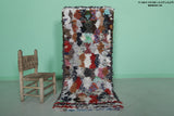 Eclectic Moroccan Berber Rug - 2.3 x 5.6 ft | Colorful Handmade Shag Rug