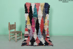 Colorful Moroccan Berber Rag Rug - 2.7 x 6 ft | Handmade Shaggy Rug