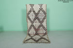 Handwoven Moroccan Berber Rug - Vintage Diamond Design | 2.8 X 6.7 Feet