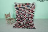 3.4 x 5.3 ft Moroccan Berber Rug | Multicolor Patchwork Handwoven Carpet