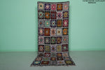Colorful Moroccan Berber Rug 3.6 X 8.6 Feet - Handwoven Patchwork Boucherouite