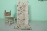 Neutral Moroccan Berber Rug 2 X 5.3 Feet - Subtle Checkerboard Pattern