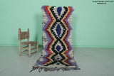 Colorful Moroccan Berber Rug - Bold Tribal Design (2.4 X 6 Feet)