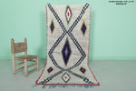 Authentic Moroccan Berber Rug - Geometric Diamond Pattern 3 X 7.1 Feet