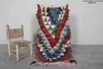 Moroccan Berber Rug – 2.3 x 4.3 ft | Handwoven Vibrant Abstract Pattern