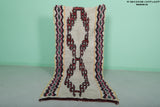 Traditional Moroccan Berber Rug 2.9 X 6.8 Feet - Vintage Tribal Pattern