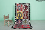 Traditional Moroccan Berber Rug - Colorful Patchwork Tribal Design