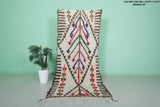 3.3 x 7.6 ft Moroccan Berber Rug | Tribal Chevron Pattern