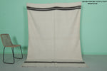 flatwoven berber moroccan carpet - 5.9 FT X 7.8 FT